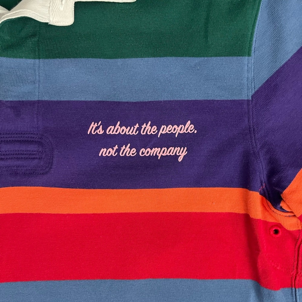 J Crew Vintage Oarsman Rugby Polo Medium Heritage 90s Y2K Coastal Ivy Prep - Picture 2 of 8